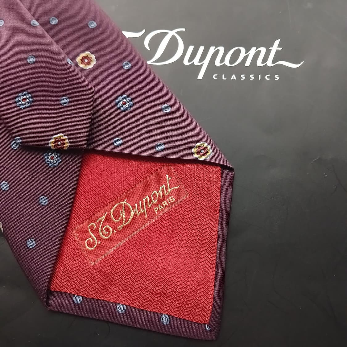 듀퐁 실크 다크 퍼플 도트 넥타이 9.2cm A+등급 A18711
 상품이미지5