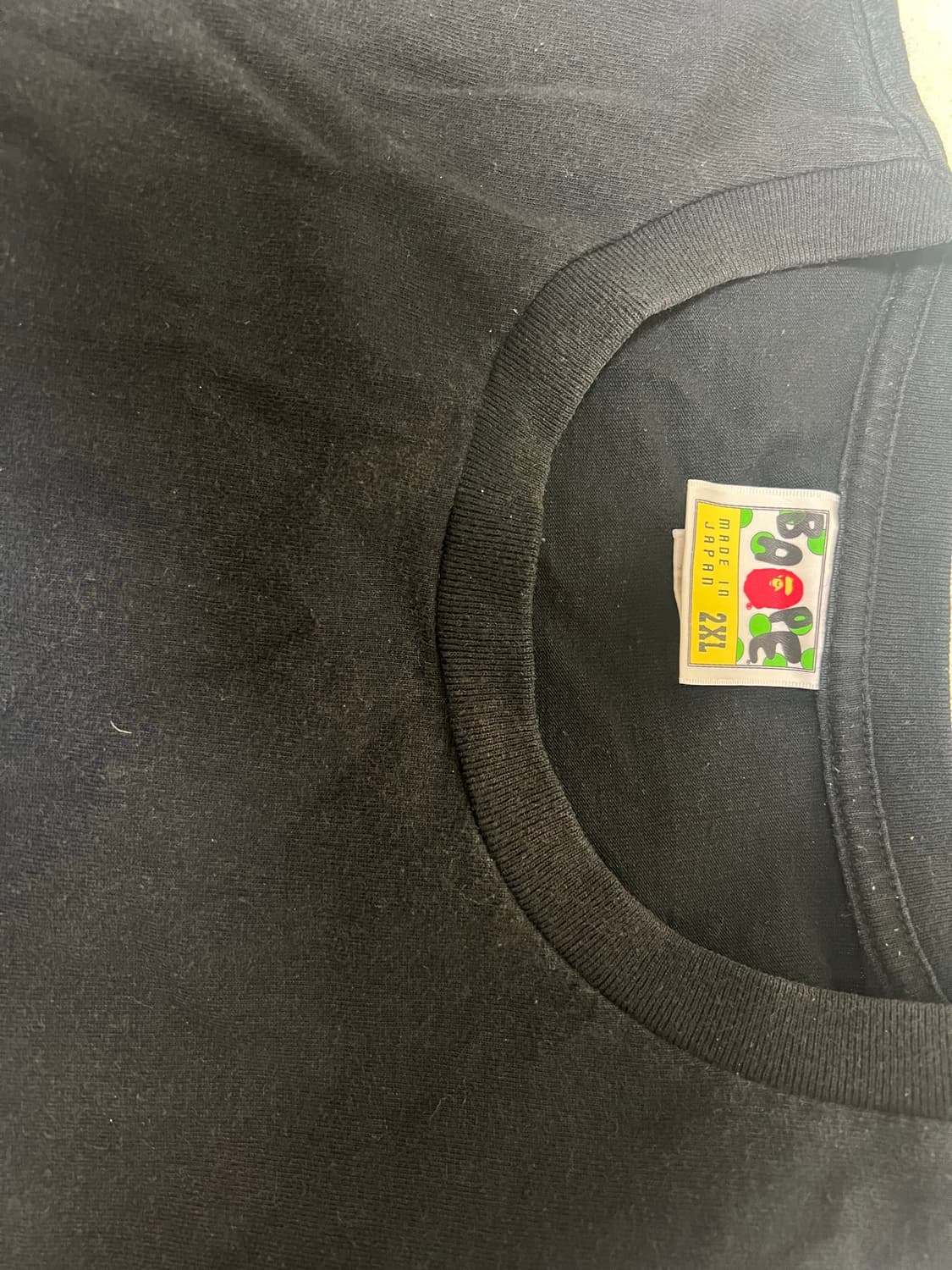 베이프 베이비 마일로 블랙 그래픽 티셔츠 2xl 상품이미지5