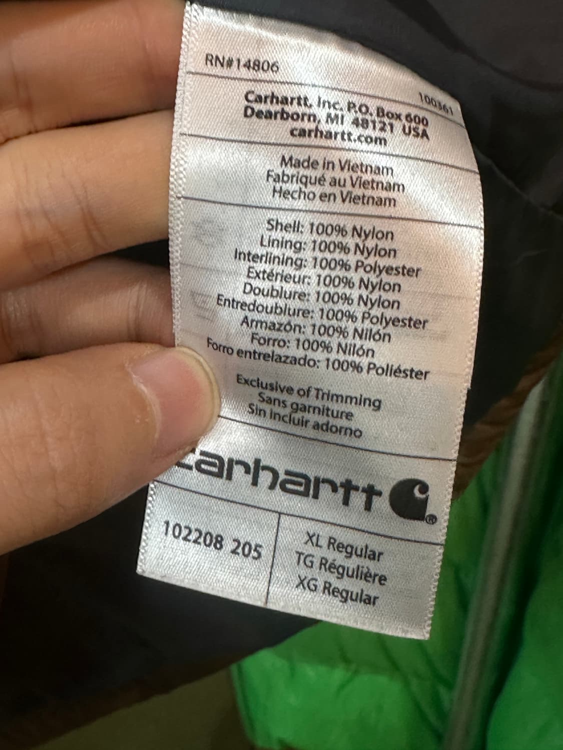 칼하트 길리엄 패딩 자켓  상품이미지4