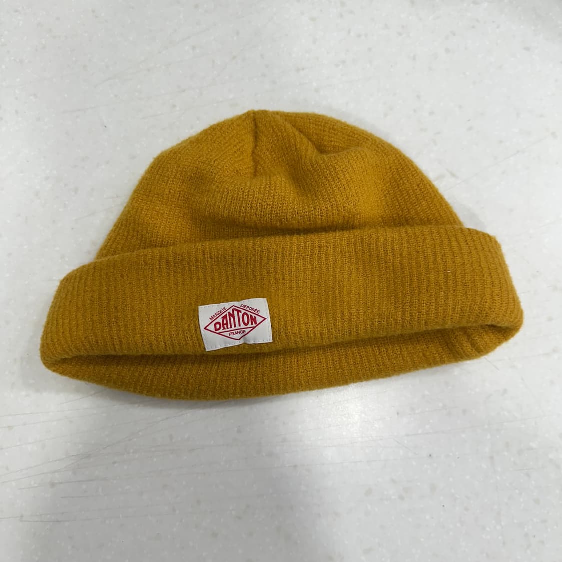 단톤 울 립 니트 비니 골드 상품이미지1