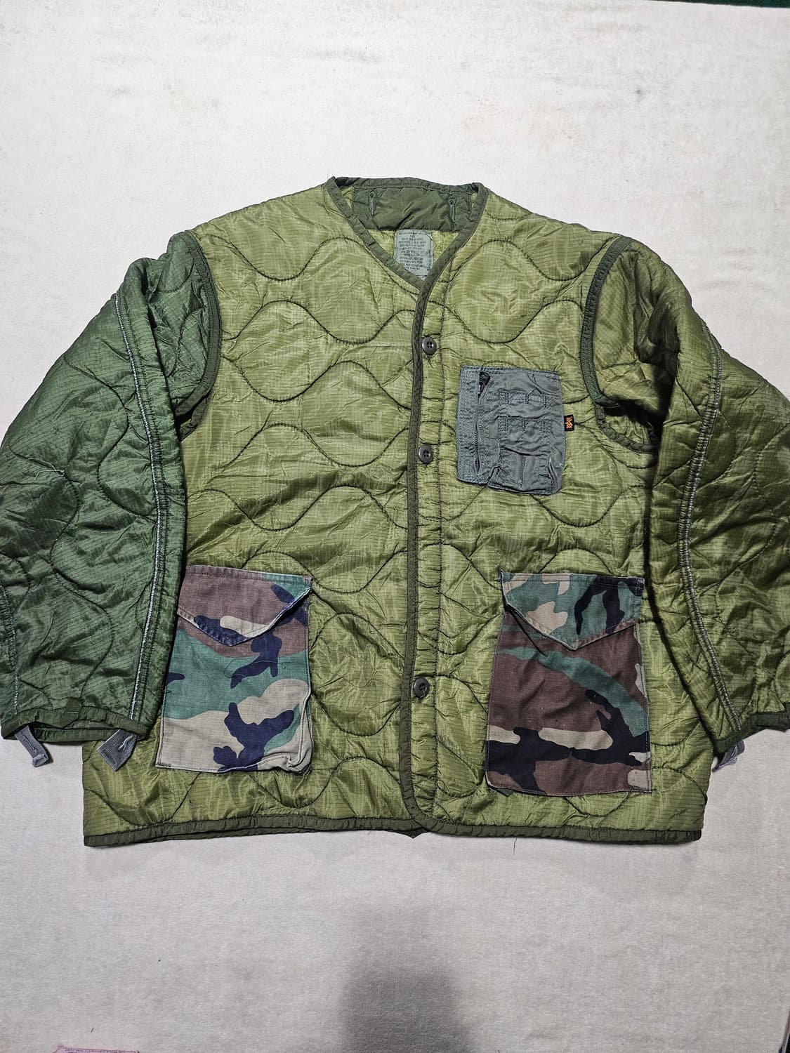 미군오리지날 m65내피 커스텀 라지 상품이미지1