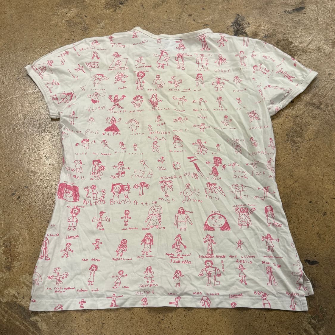 비비안웨스트우드 흰핑 화이트 핑크 해골 갸루 스컬 반팔티 셔츠 상품이미지3