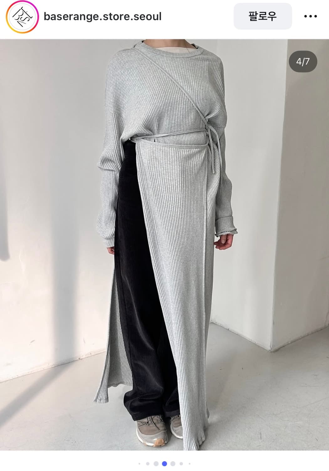 베이스레인지 쇼 카프탄 원피스 상품이미지1