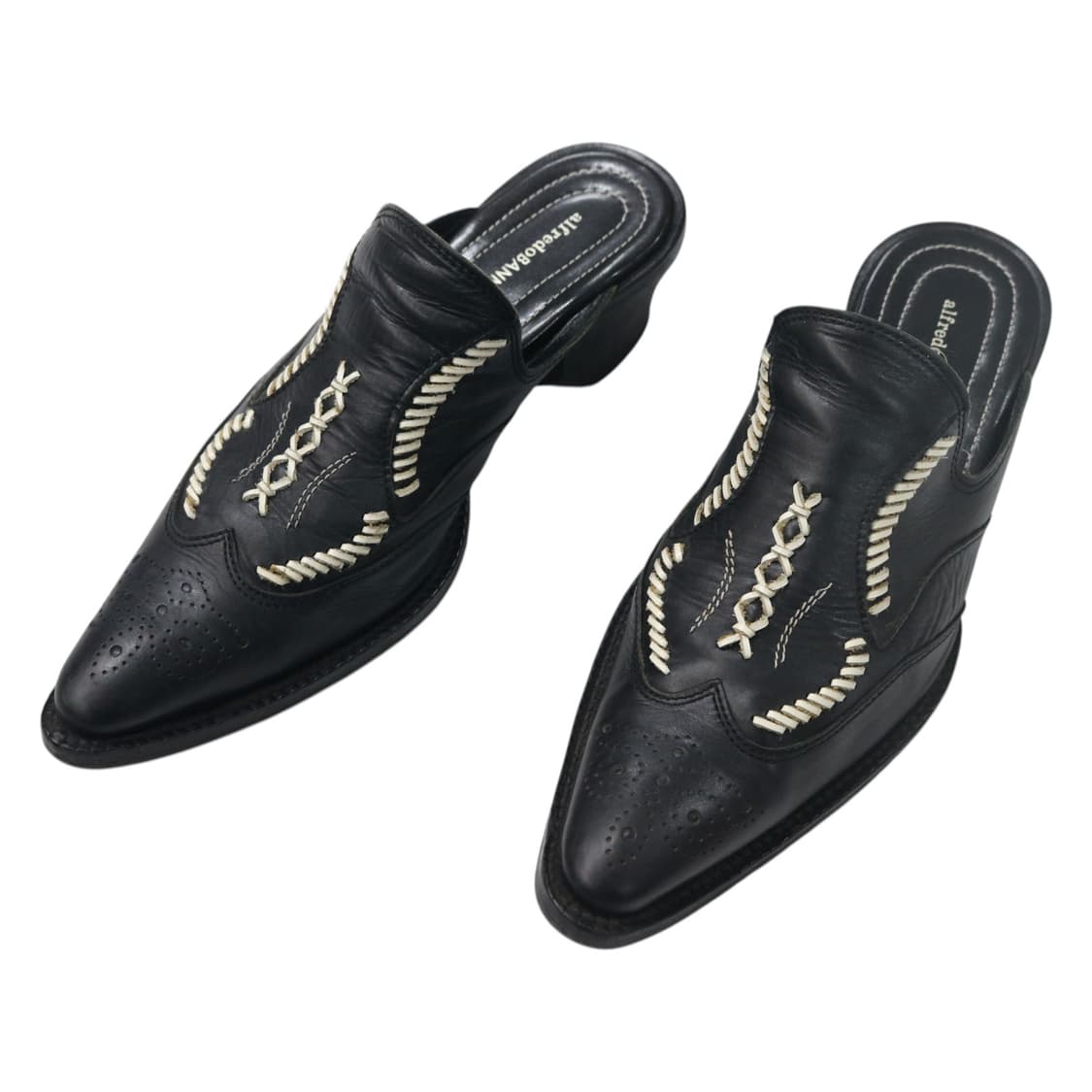 알프레도바니스터 포인티드 토 브로그 뮬 힐 (41) 상품이미지1