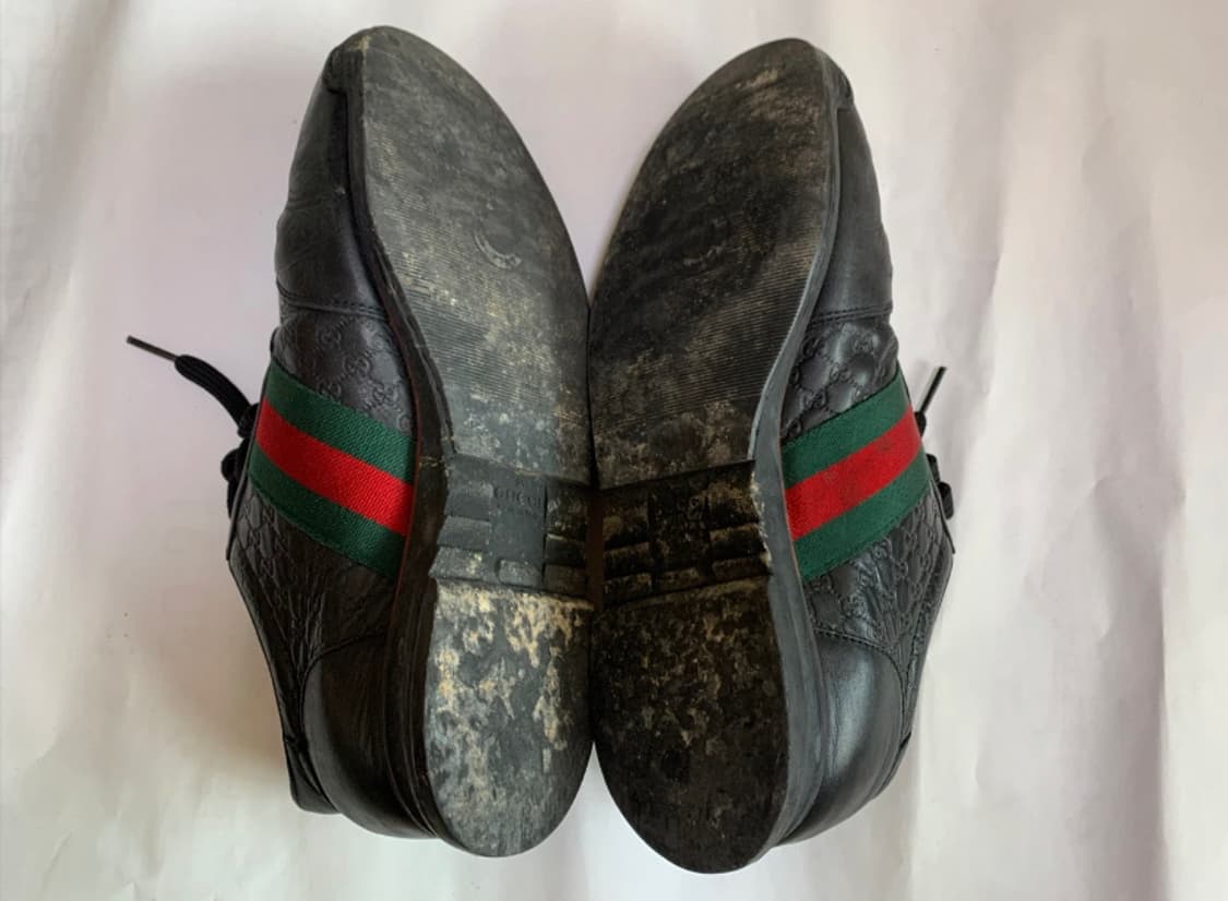 [정품] 구찌 삼선 스트라이프 블랙 스니커즈 270 상품이미지5