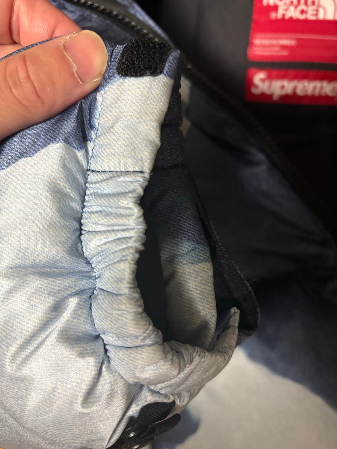 슈프림x노스페이스 블리치드 데님 눕시 상품이미지7