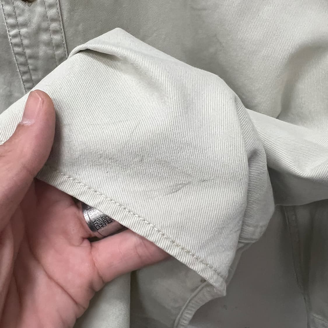 칼하트 리메이크 투포켓 아이보리 긴팔 셔츠 남방 XL 상품이미지4