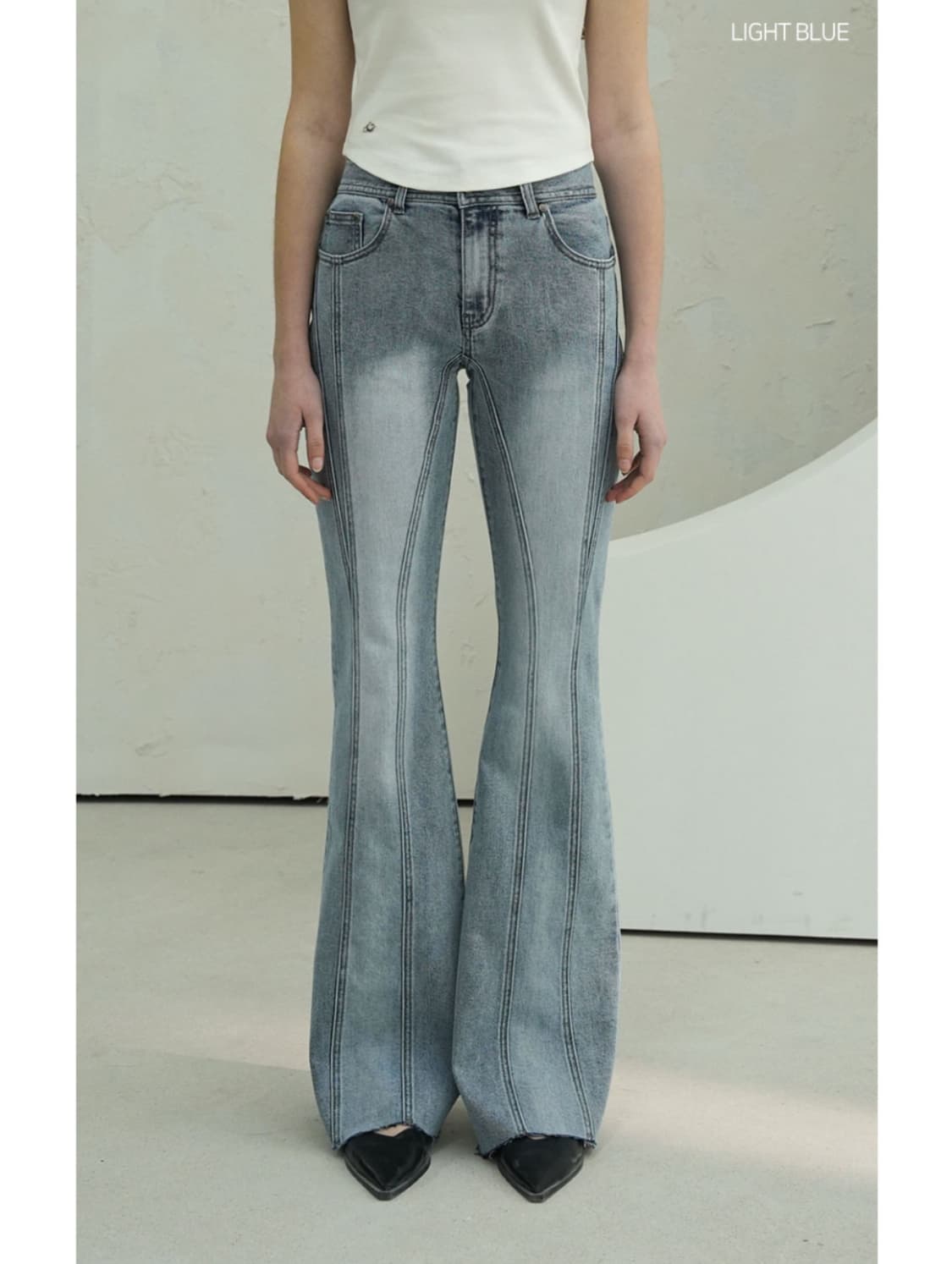 비바셔스 슬렌더 라인 데님 팬츠 라이트블루 상품이미지2