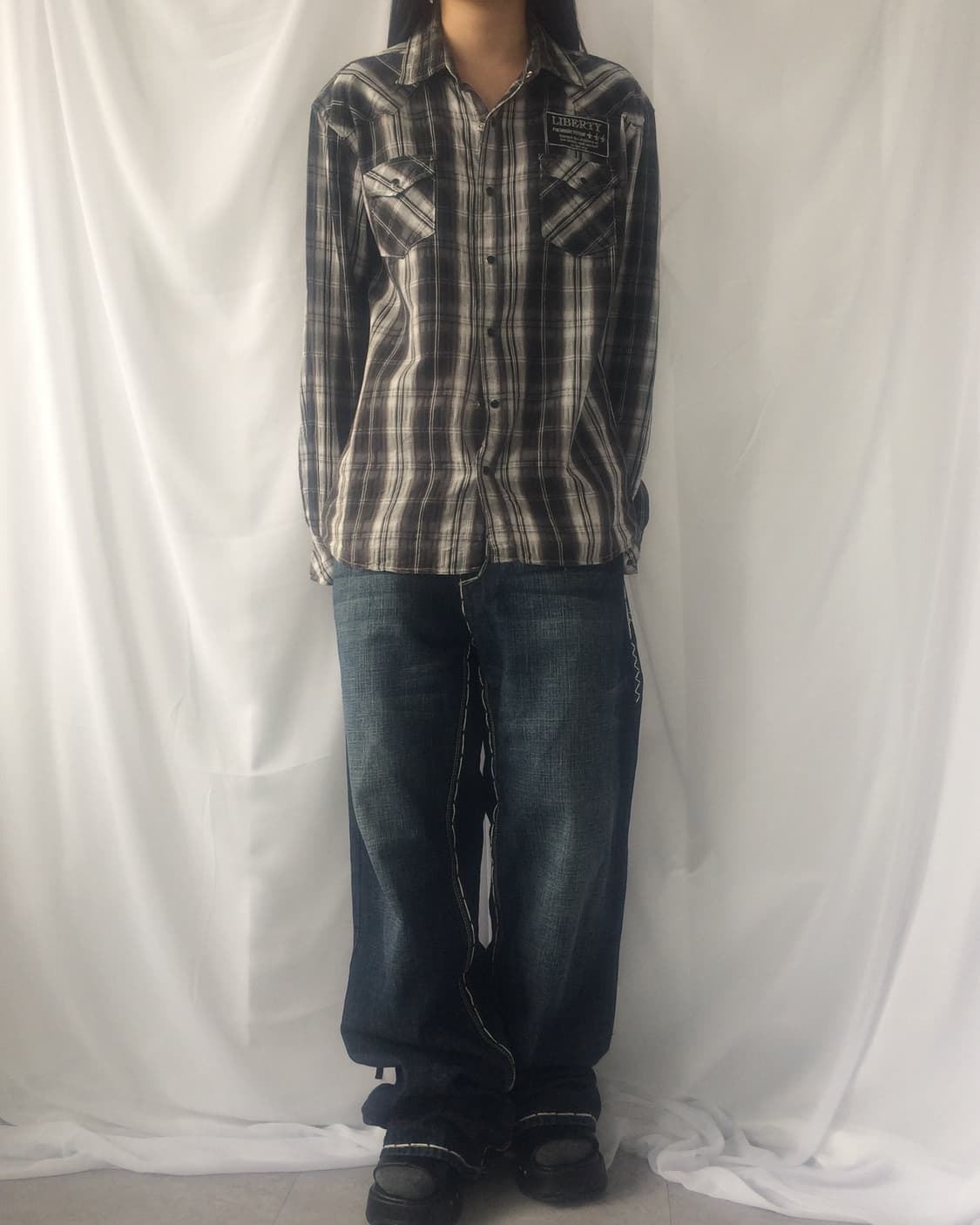 Pocket point check pattern shirt 상품이미지1