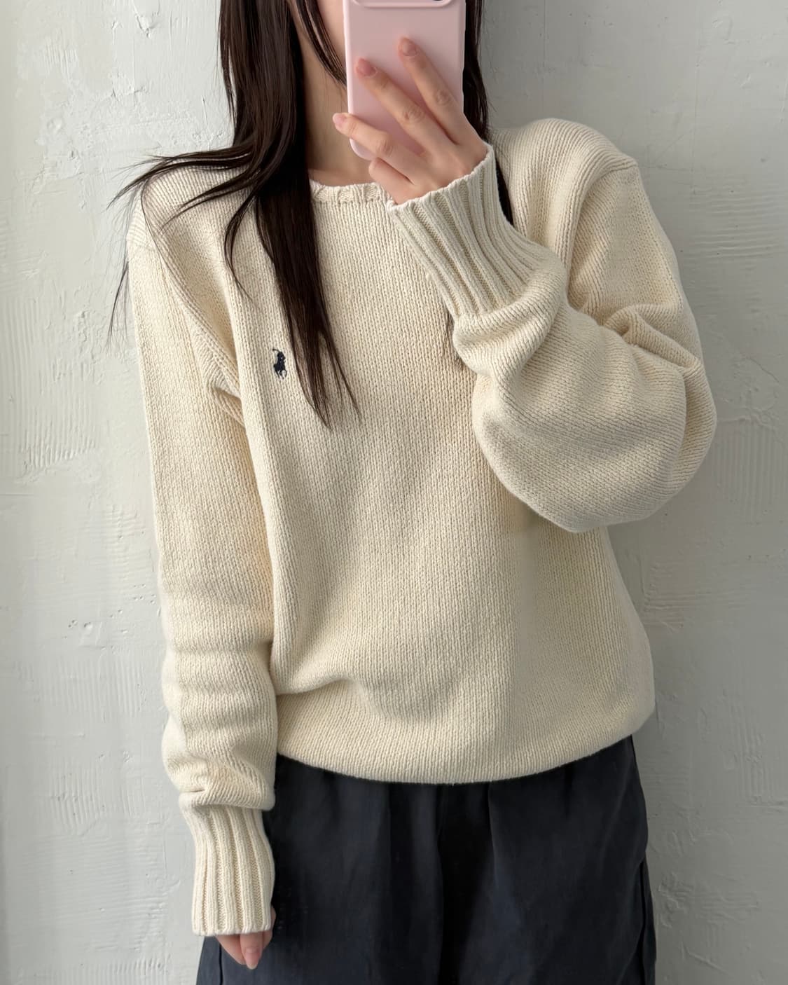 Polo 폴로 랄프로렌 아이보리 코튼 니트 상품이미지1