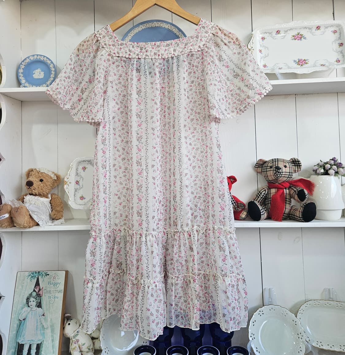 LEST ROSE 플라워 쉬폰 프릴 원피스 상품이미지7