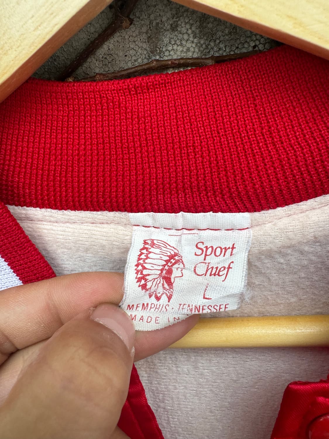 7~80s sport cheif usa 빈티지 사틴 바시티 자켓 L 상품이미지5
