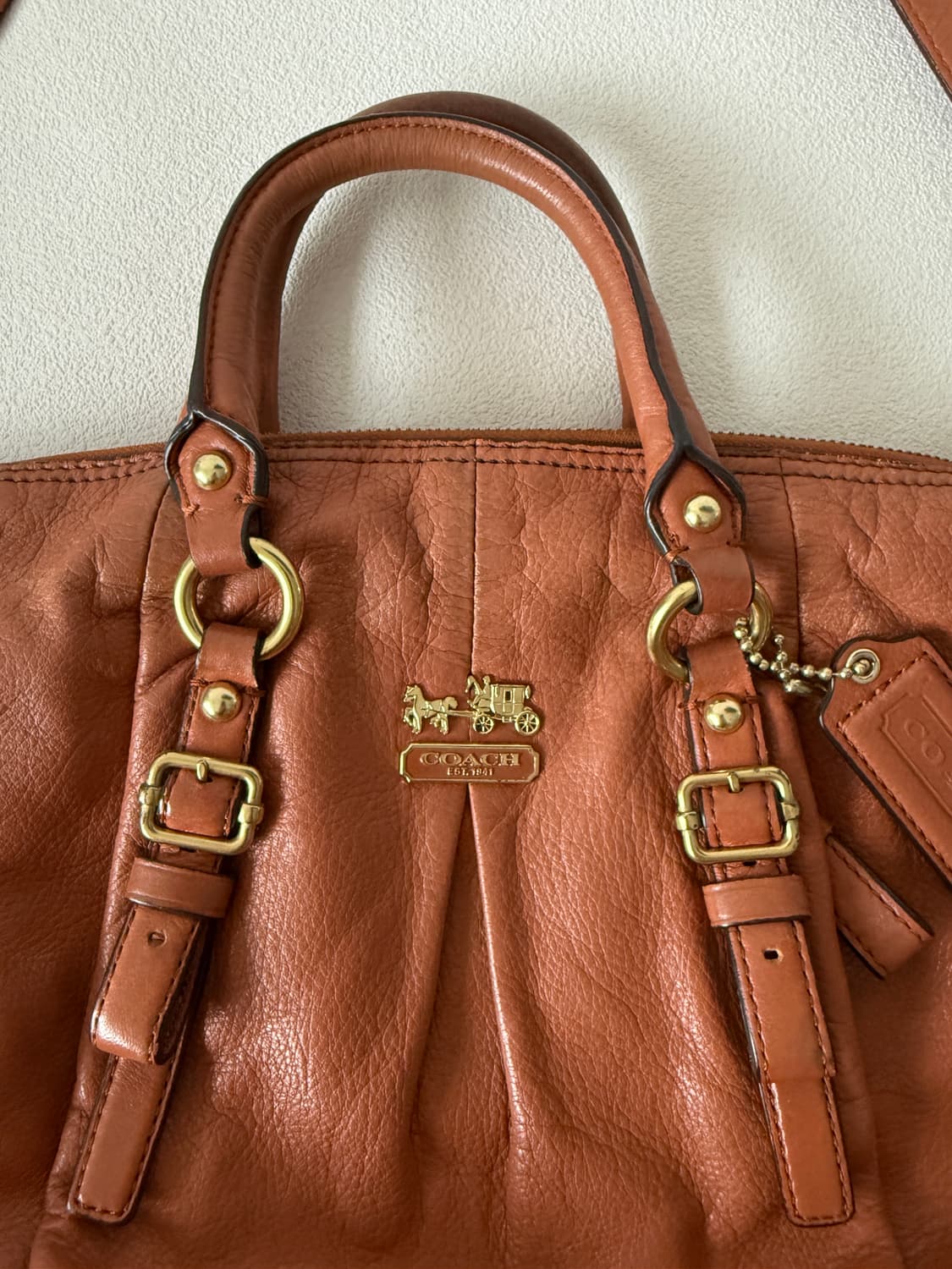 코치(COACH) 레더 토트백(크로스 가능) 상품이미지3
