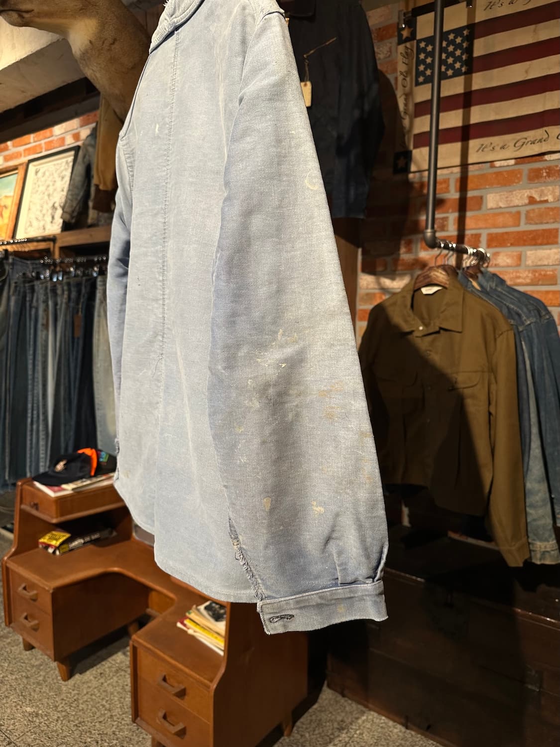 40s 50s French Moleskin Work Jacket 상품이미지9