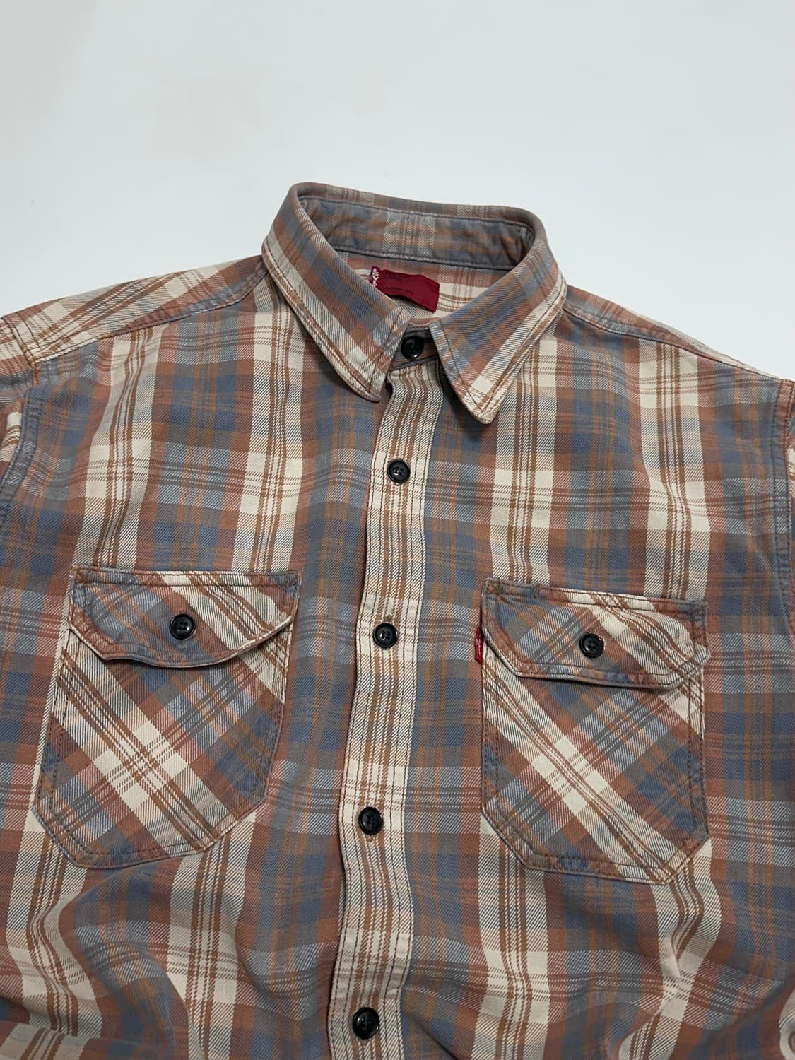 리바이스 레드탭 체크 남방 셔츠 일본판 상품이미지2