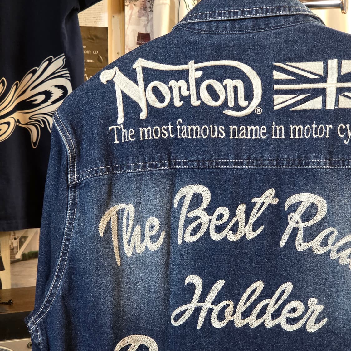 JPN 노턴 백자수 데님 셔츠 상품이미지3