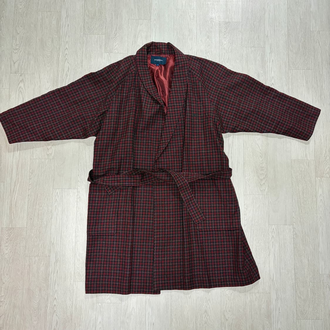 버버리 체크 로브 가운 코트 상품이미지2