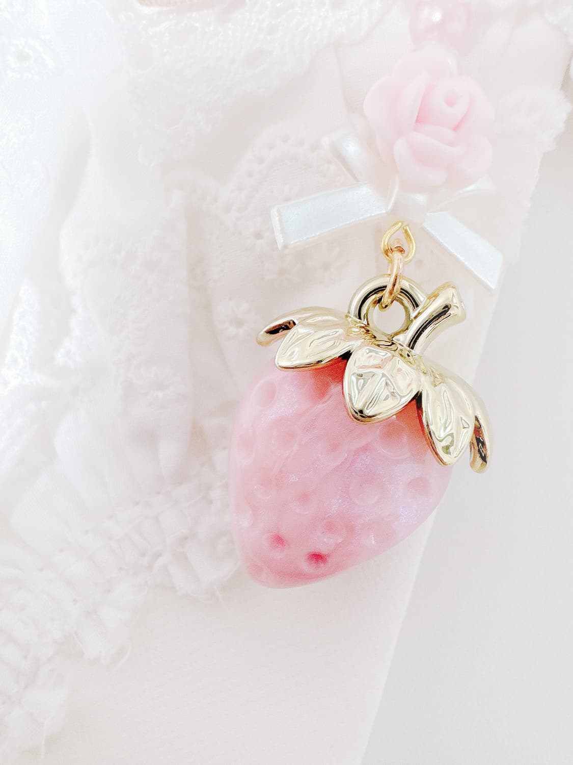 딸기장미라떼 키링 상품이미지4