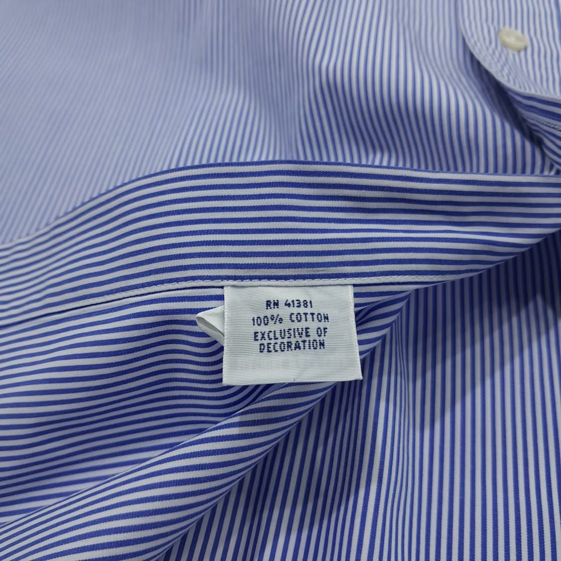 CN834 XLT 폴로 랄프로렌 블루 핀스트라이프 긴팔 셔츠 남방 상품이미지6