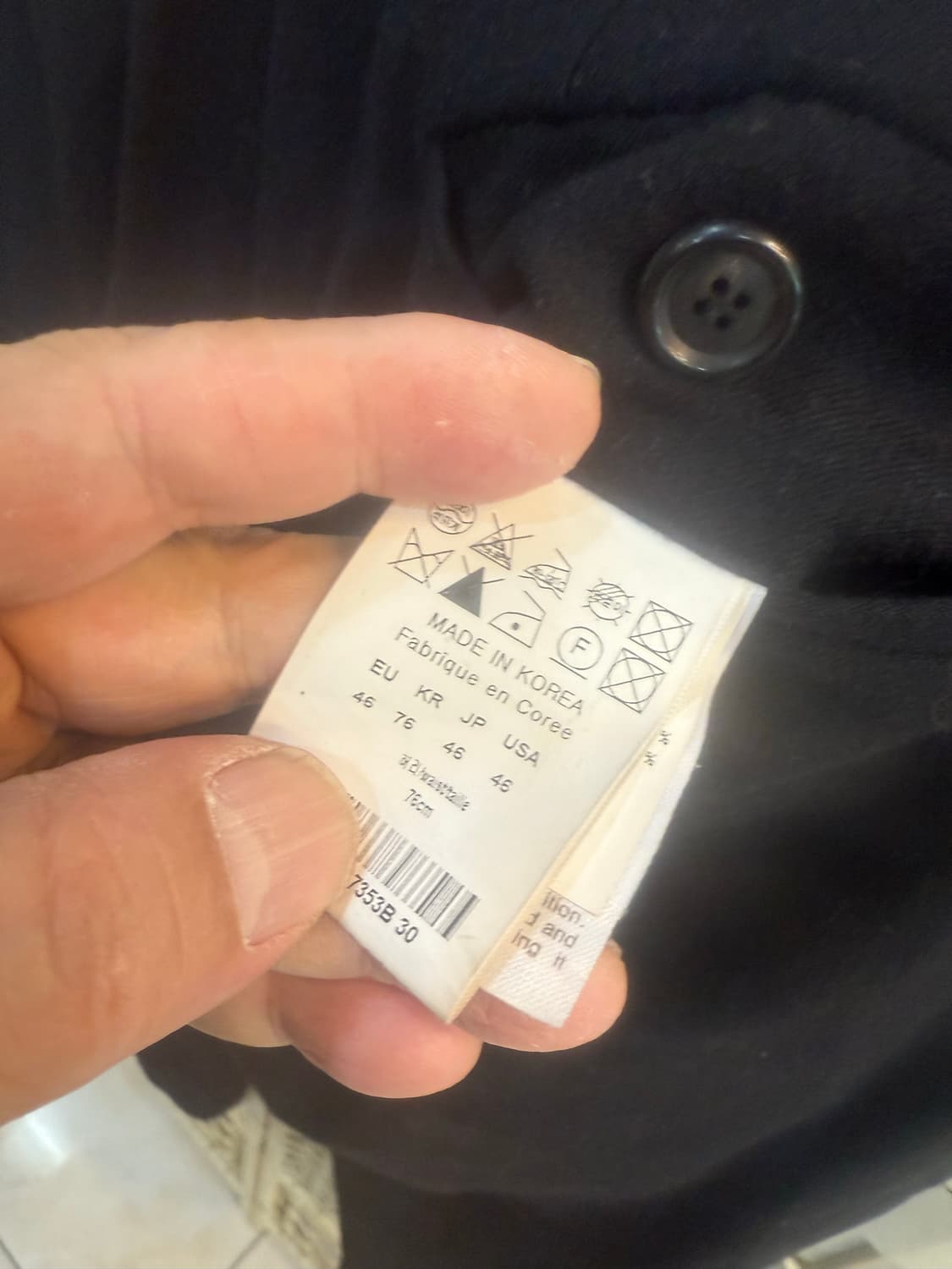 46/30/21fw 정품 솔리드옴므 울바지 팝니다 상품이미지3