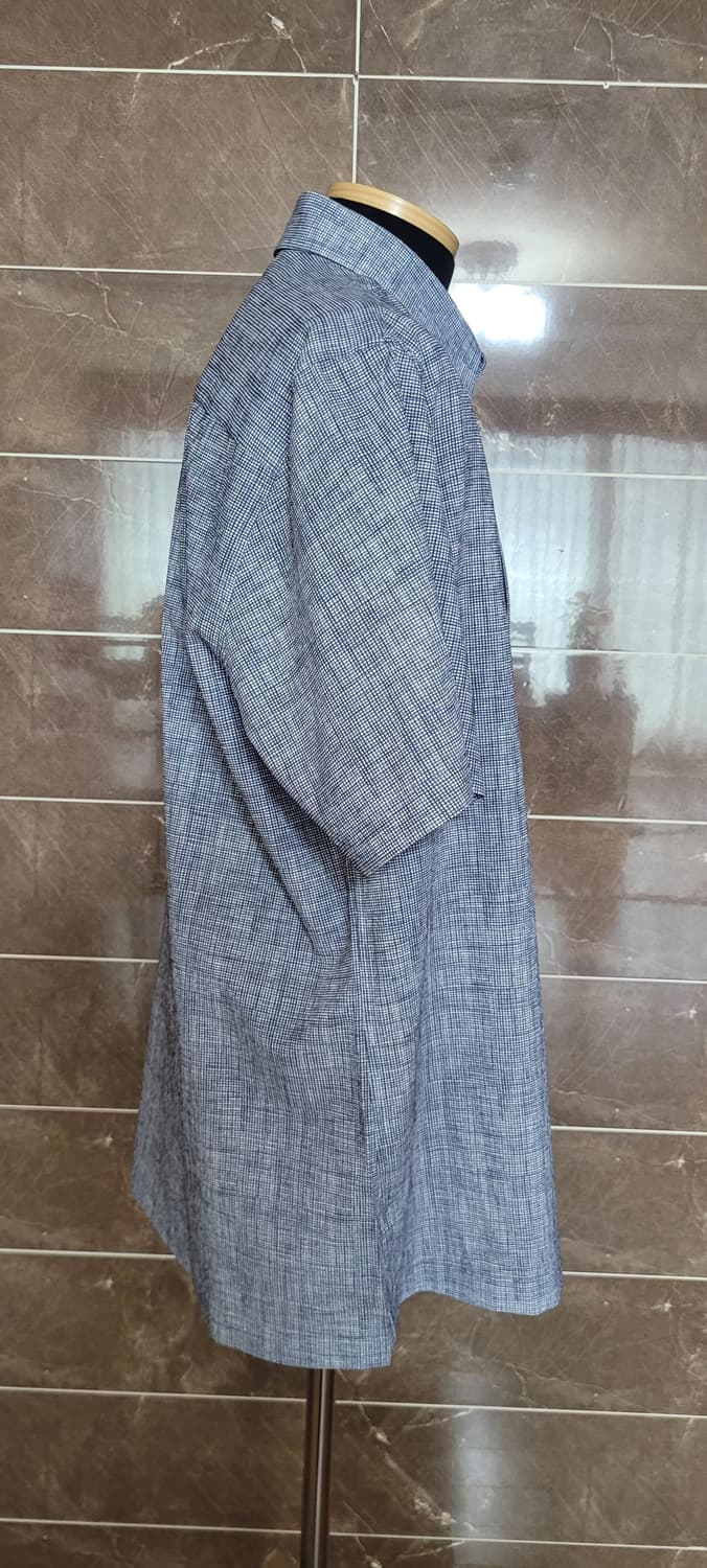 (남성110사이즈)인디안 체크 반팔 셔츠(구김없는소재) 상품이미지2