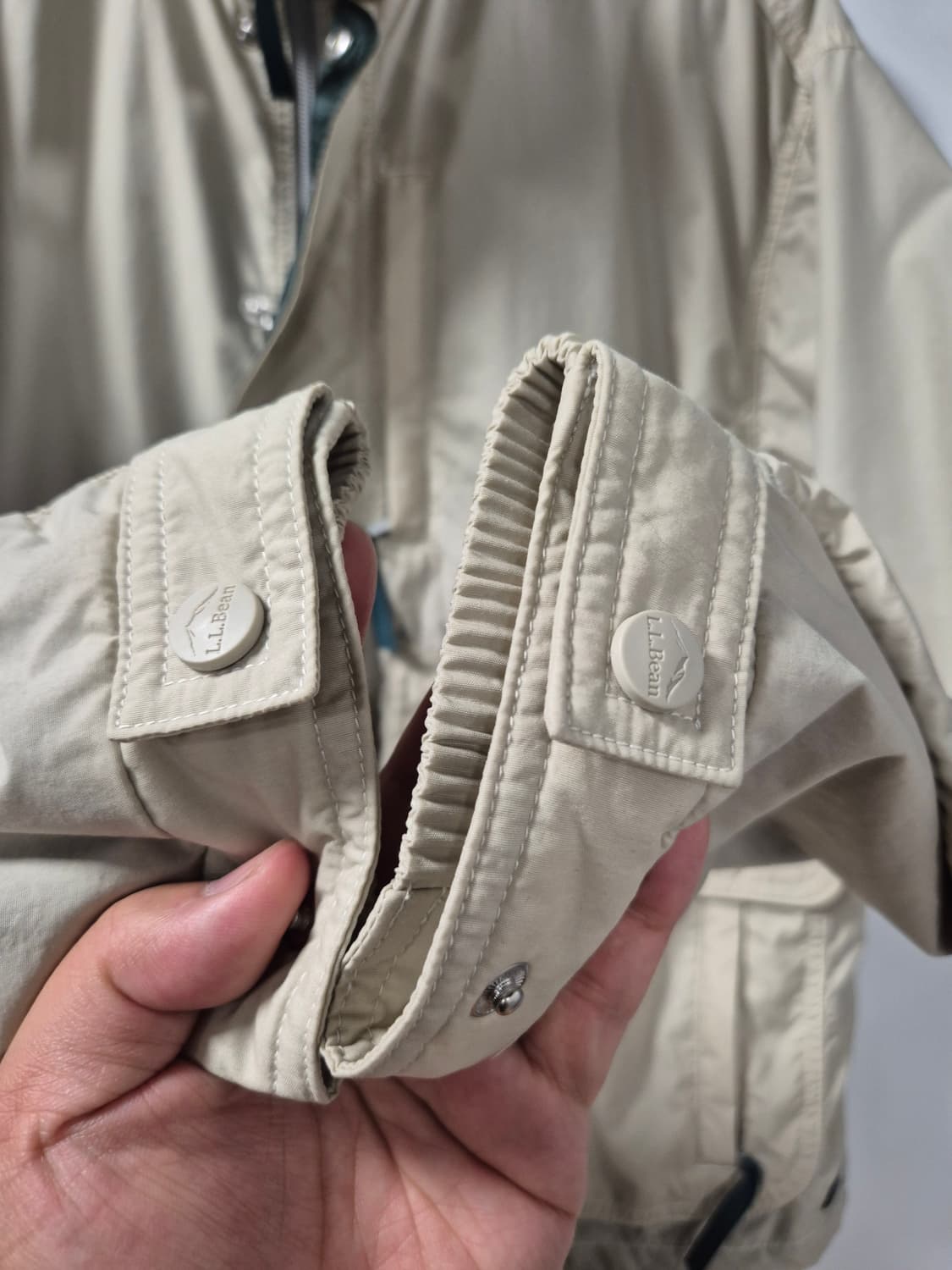 L.L.Bean 베이지색 바람막이 자켓 M사이즈(상태A급) 상품이미지9