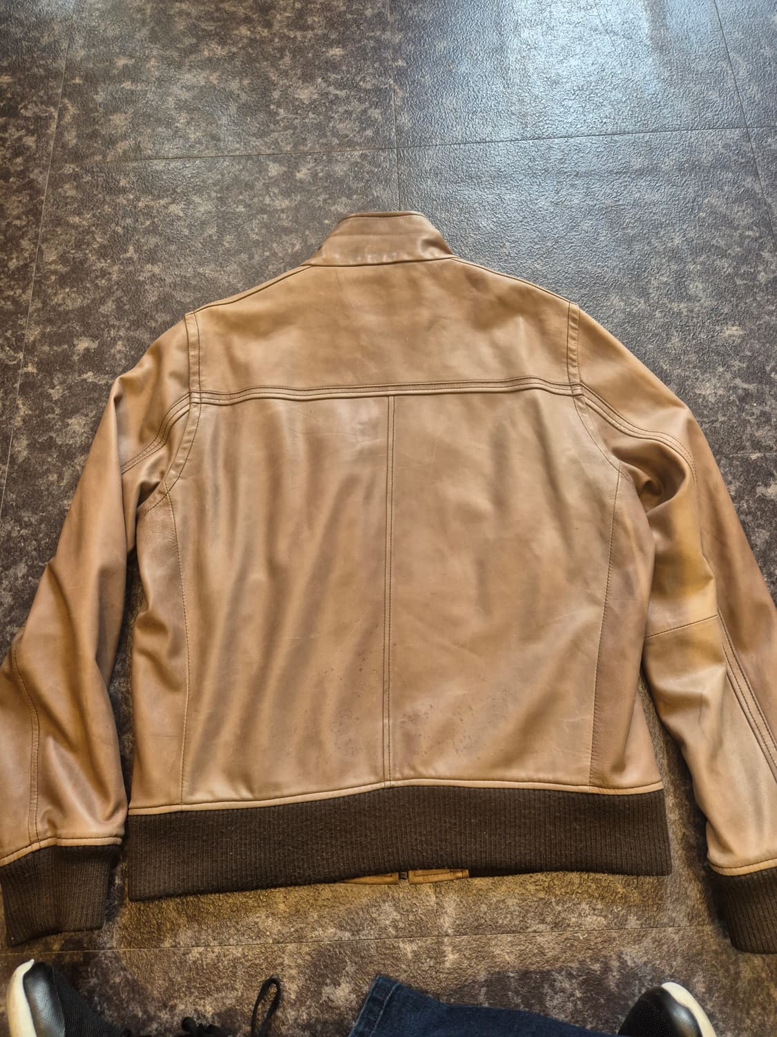 리바이스 레더 싱글 블루종 자켓 - XL 상품이미지6