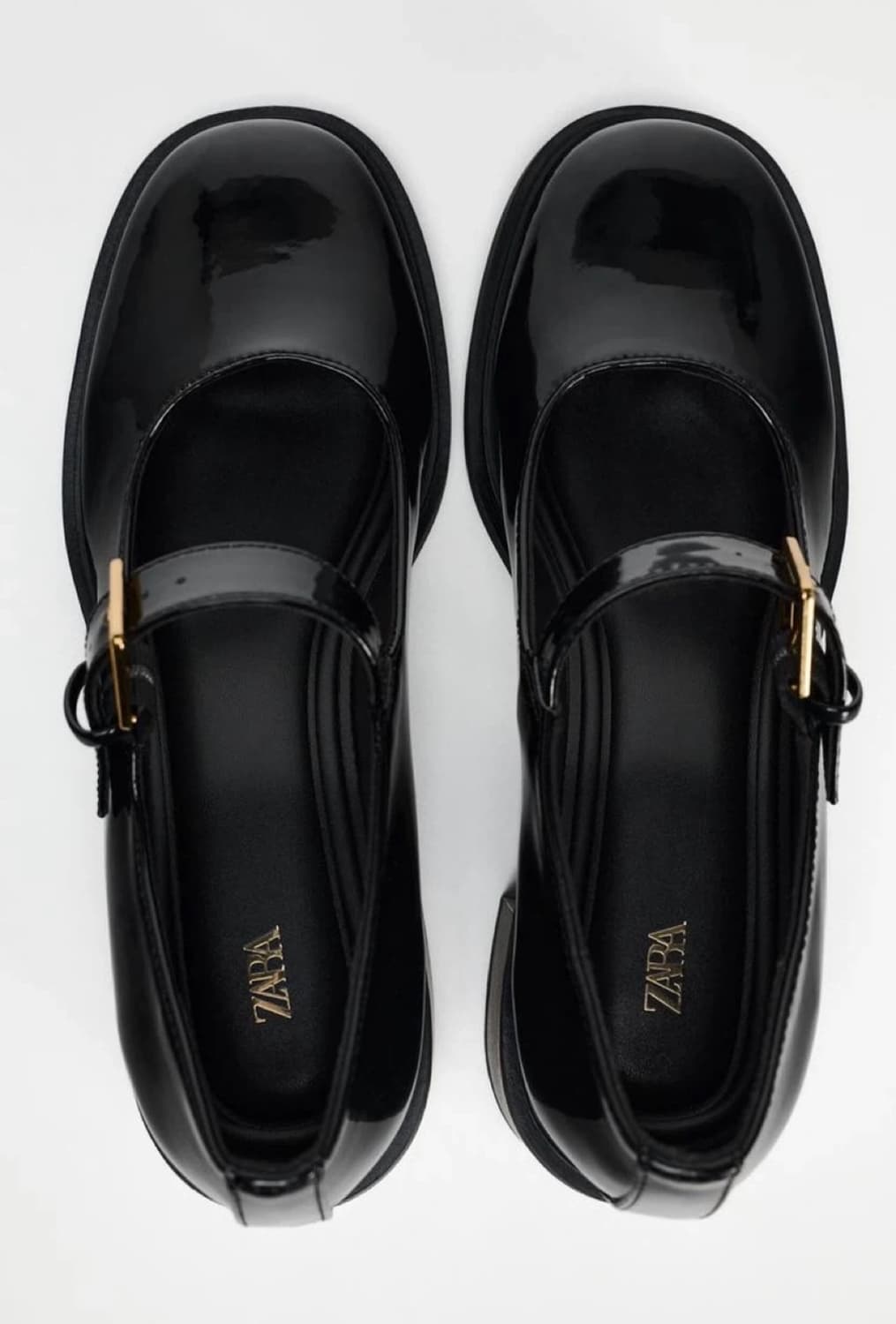 ZARA)에나멜 메리제인 구두 블랙 235사이즈 굽5.5cm(품절,새상품 상품이미지6