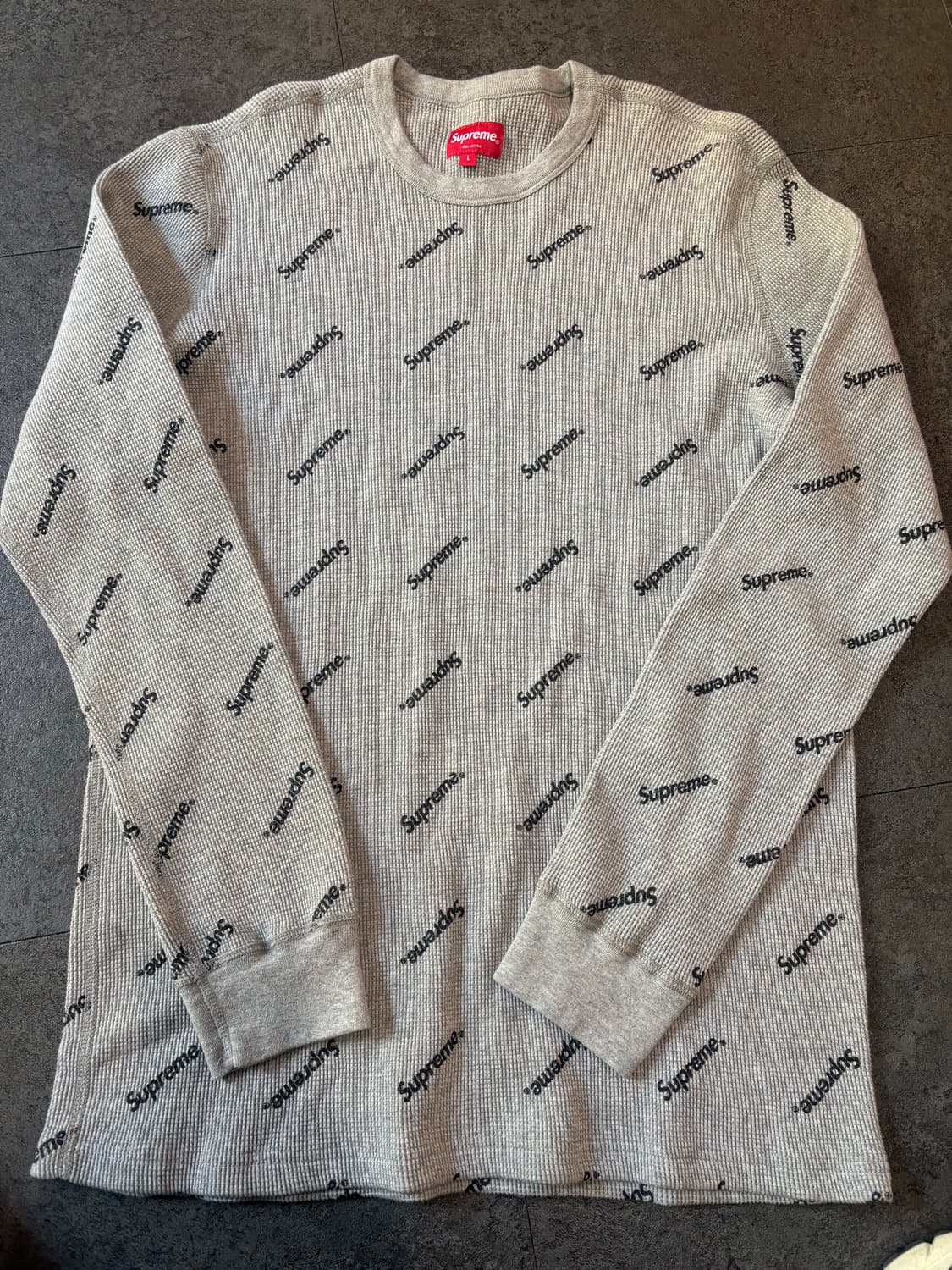[L]슈프림 로고 와플 써멀 15fw 상품이미지3