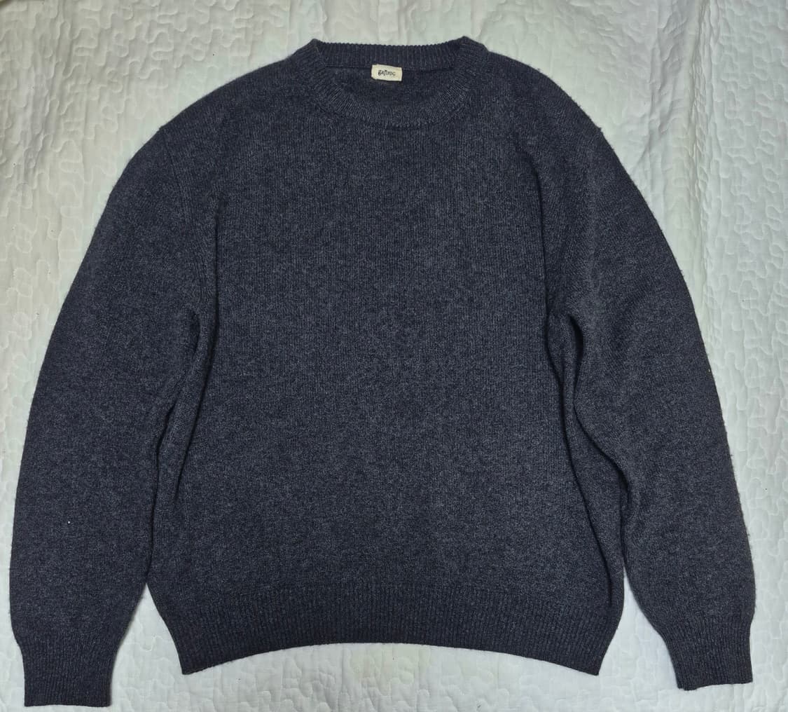 [XL] 가지록 브러쉬드 캐시미어 크루넥 스웨터 차콜 상품이미지4