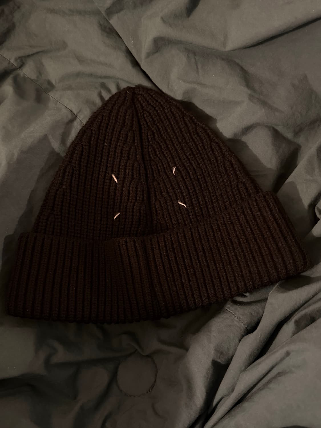 메종 마르지엘라 스티치 비니 블랙 상품이미지5