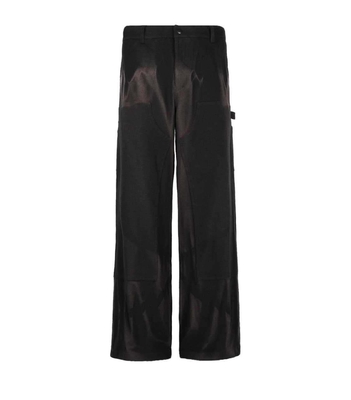 지용킴 25SS 더블니 팬츠 블랙 상품이미지1