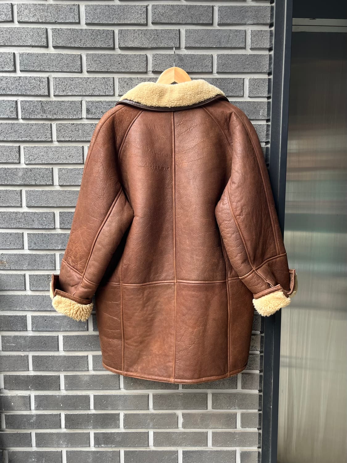 90s cowskin 소가죽 시어링자켓 상품이미지7