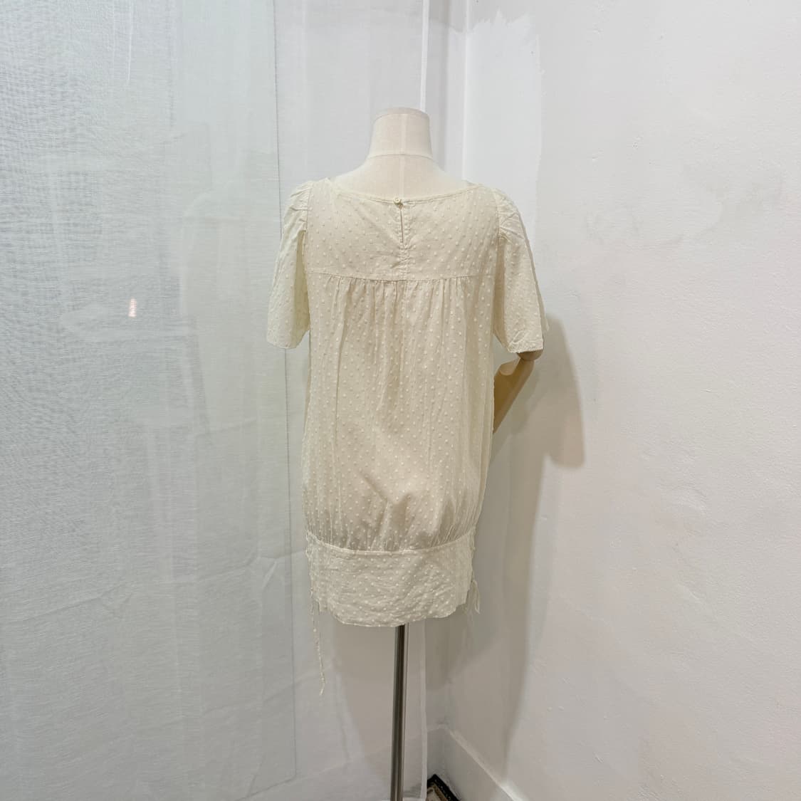 일본빈티지 도트레이어드 블라우스 도트자수 3501 상품이미지5