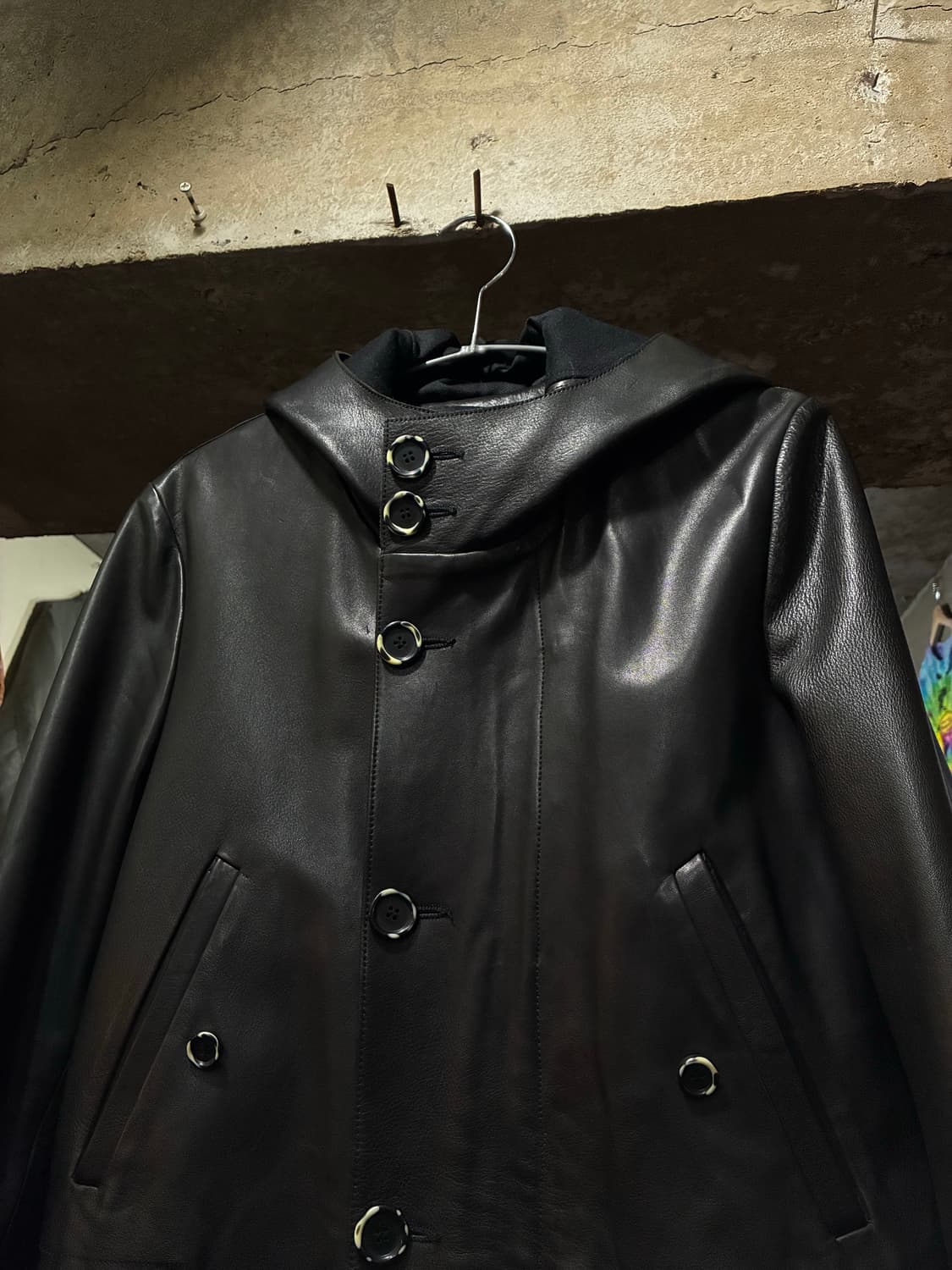 HAUTE 이테리제 말가죽 후드형 코트  상품이미지1