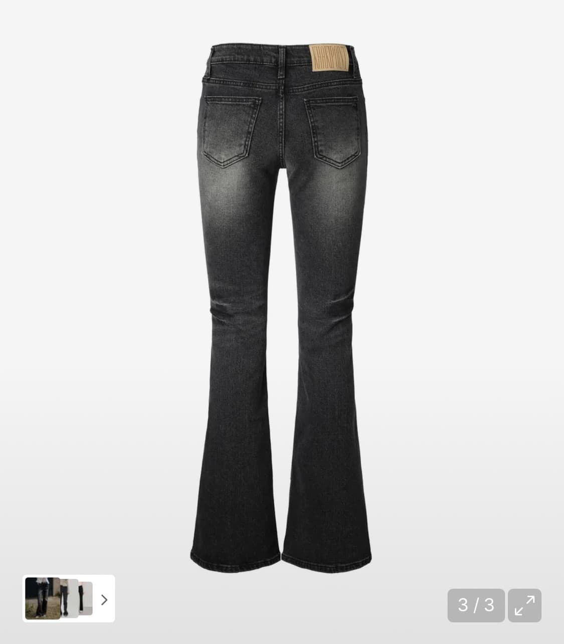 카키포인트 베이직 부츠컷 팬츠 블랙 상품이미지5