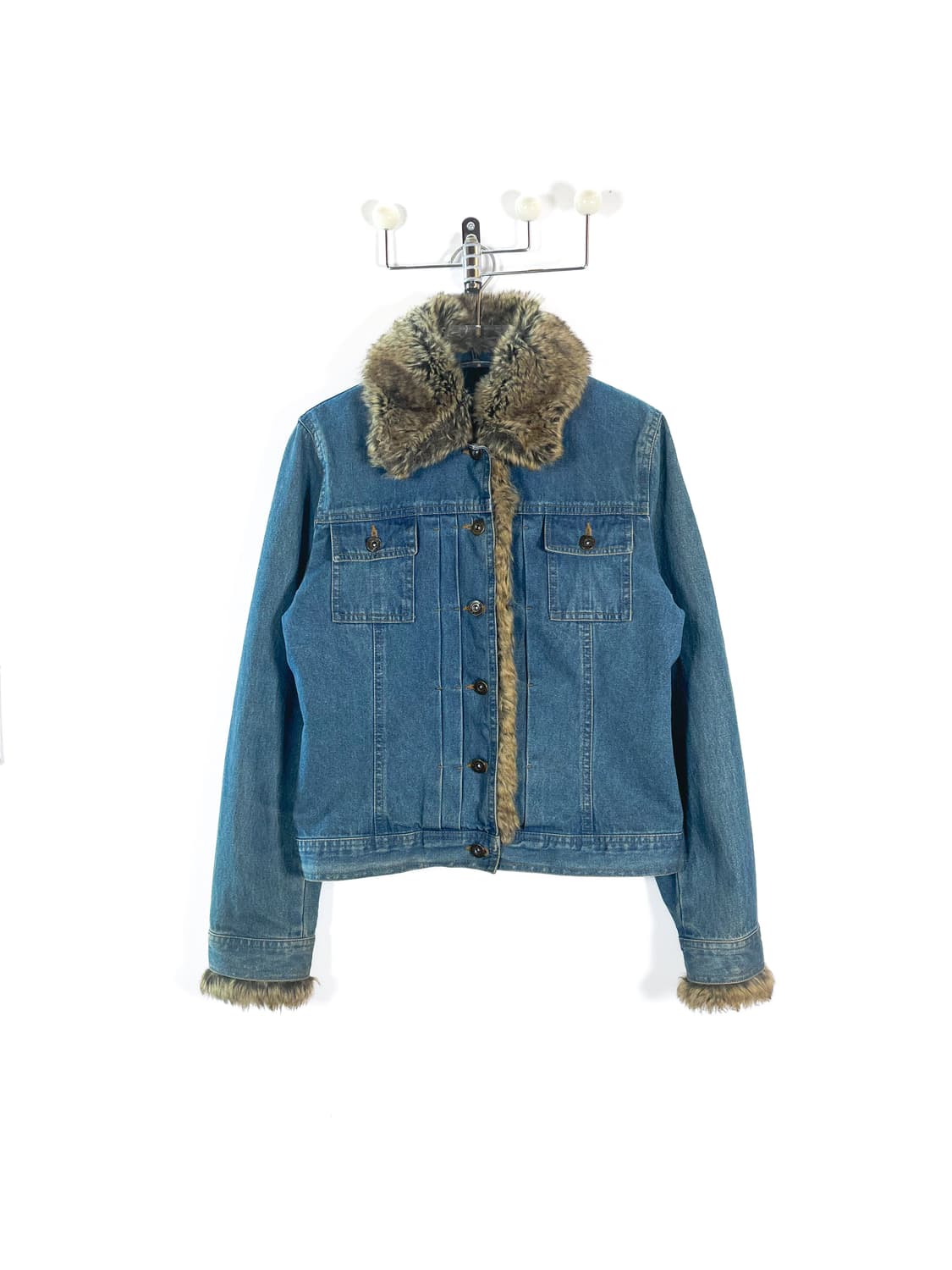 빈티지 퍼 데님 자켓 상품이미지2