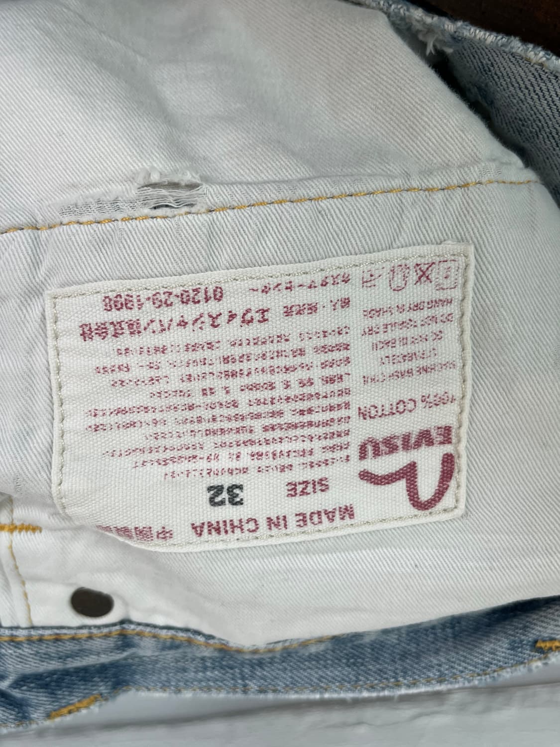 Evisu 에비수 연청 데님팬츠 W32 상품이미지8