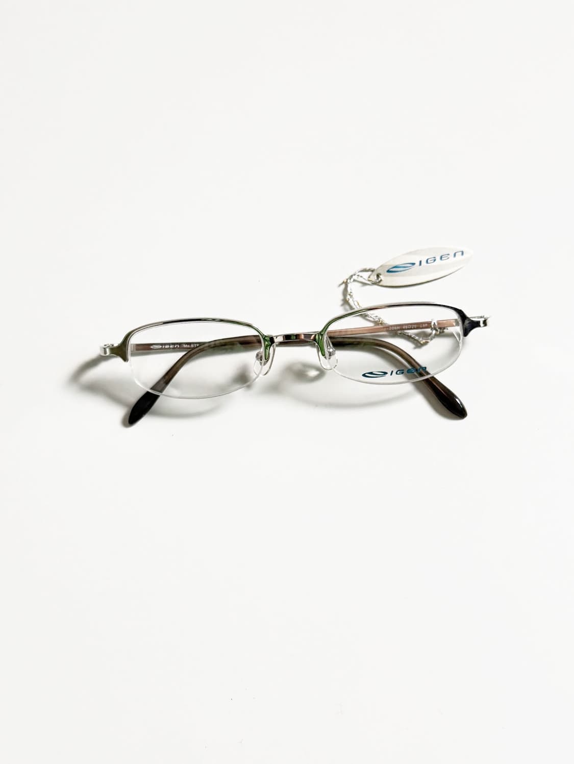 IGEN 반무테 스퀘어 실버 메탈 프레임 빈티지 안경 상품이미지1