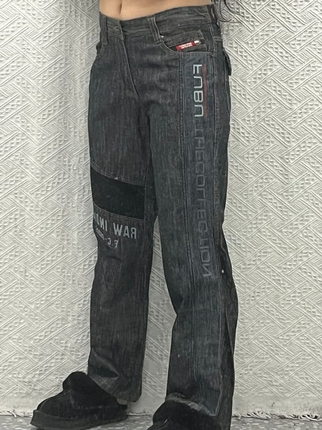 푸부 올드스쿨 Y2K 로우 인디고 빈티지 데님 팬츠 28인치 C06508 상품이미지2