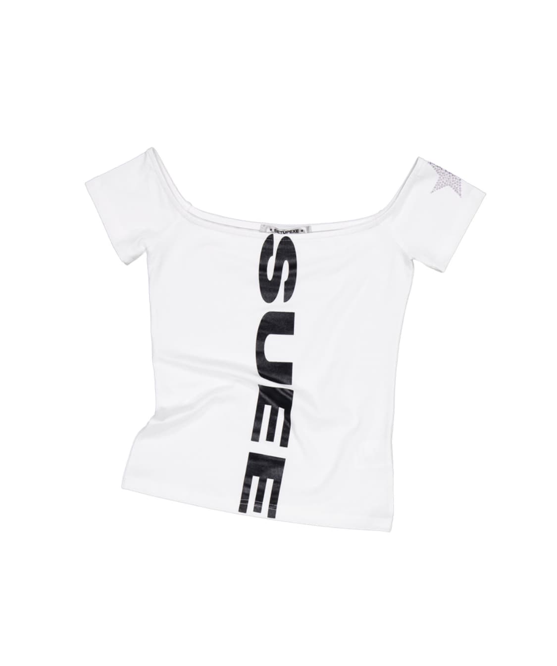 셋업이엑스이 VERTICAL OFF-SHOULDER TOP WHITE 상품이미지1