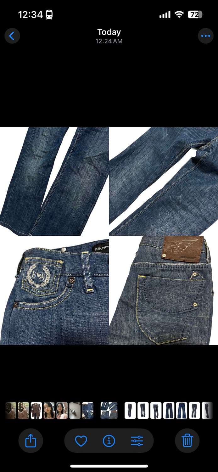 emporio armani 00s washed flare jeans 24 상품이미지8