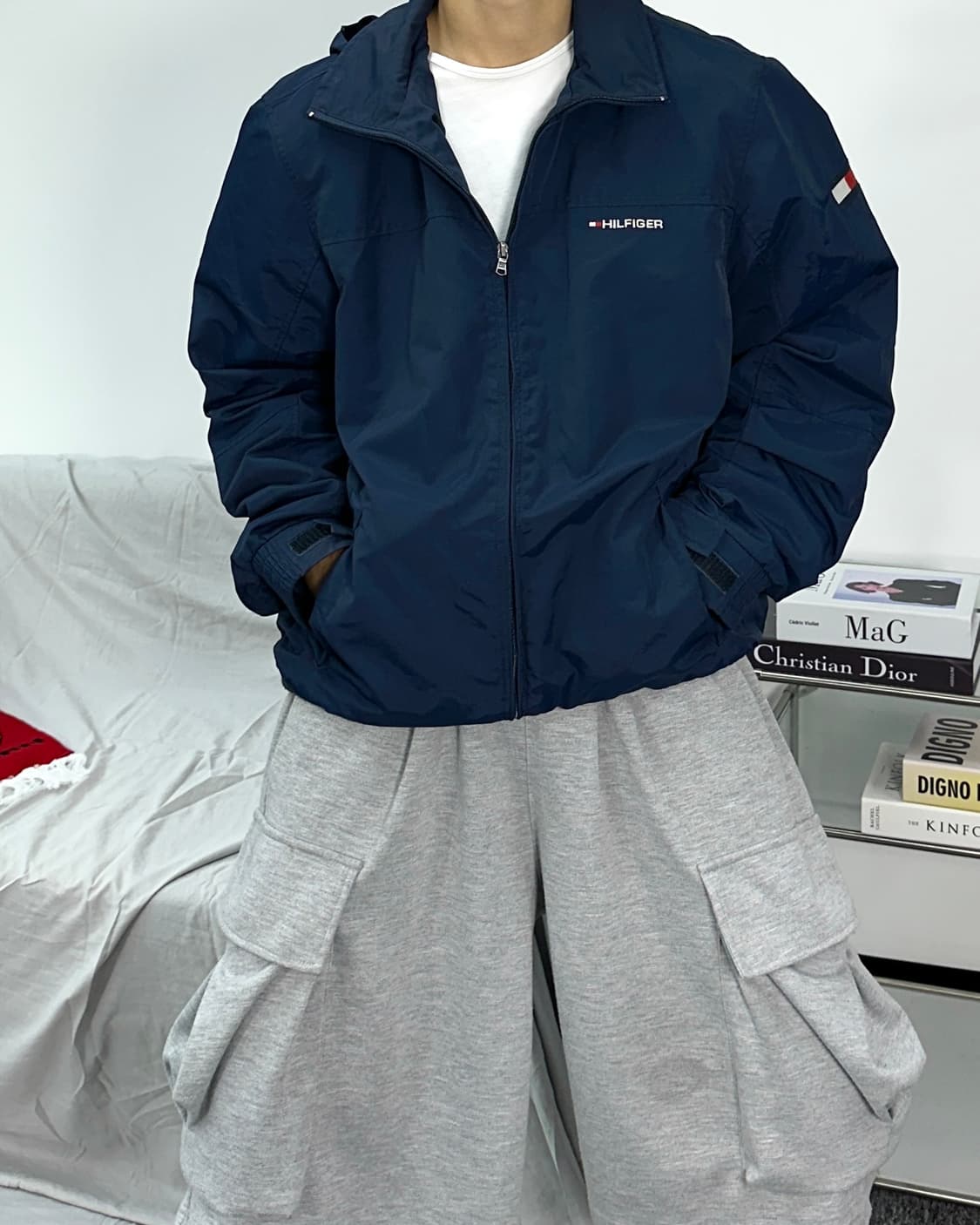 타미 힐피거 90s 블루종 점퍼 L 상품이미지2