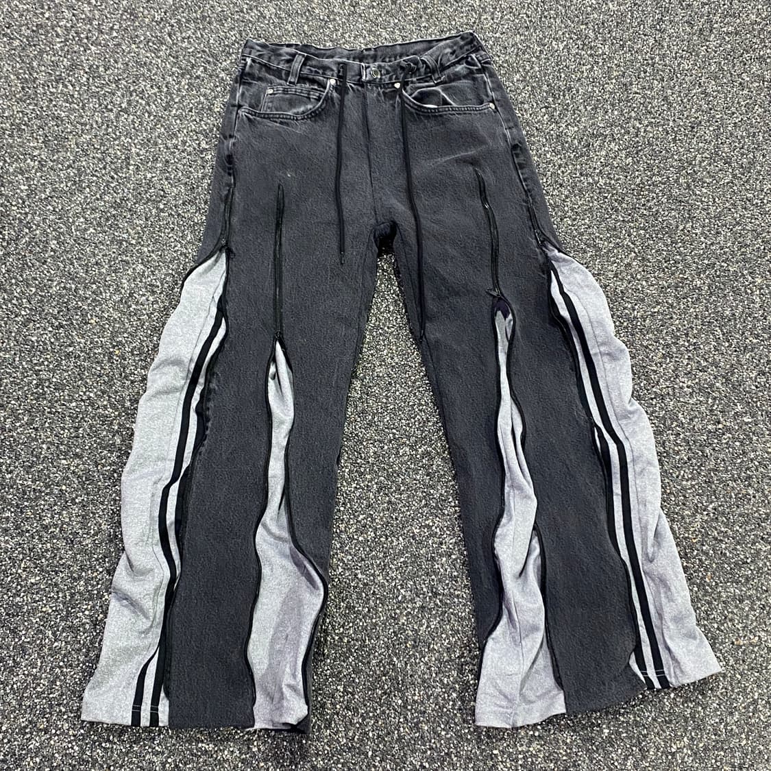 빈티지 투웨이 리메이크 흑청데님 팬츠 B3157 상품이미지3