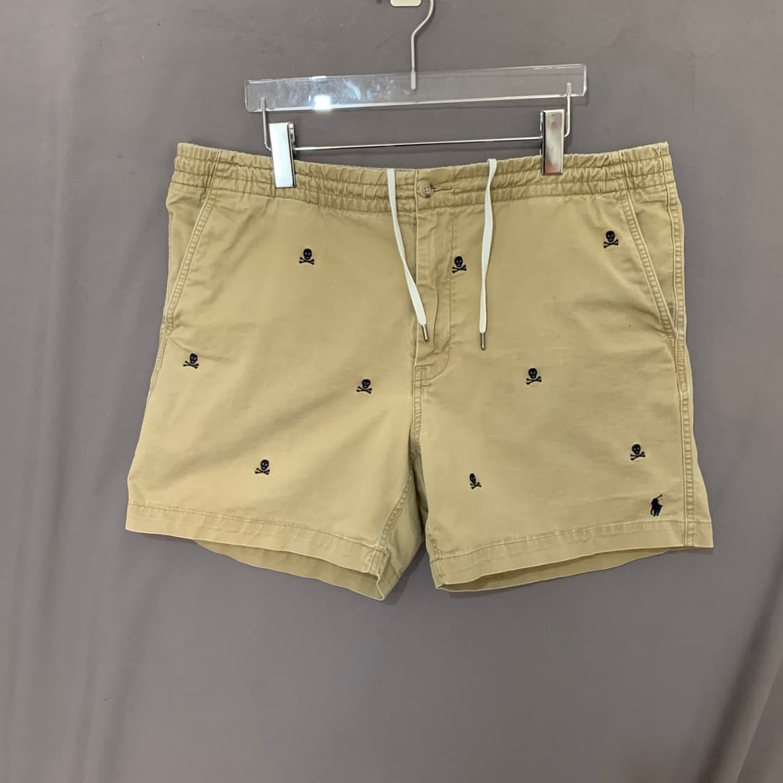 36인치 폴로랄프로렌 베이지 스컬 해골 밴딩 반바지 상품이미지1