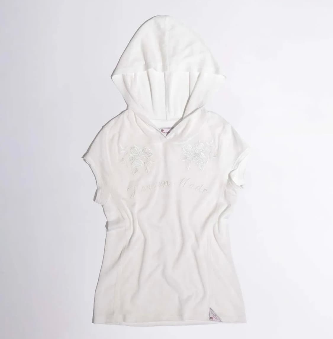 스컬프터 Rose Embroidery Hoodie Tee Ivory 상품이미지2