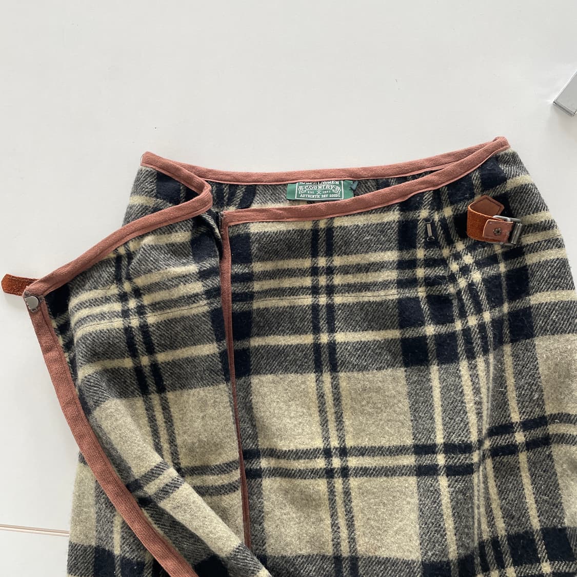 폴로 랄프로렌 컨츄리 체크 레이어드 랩 스커트  상품이미지4