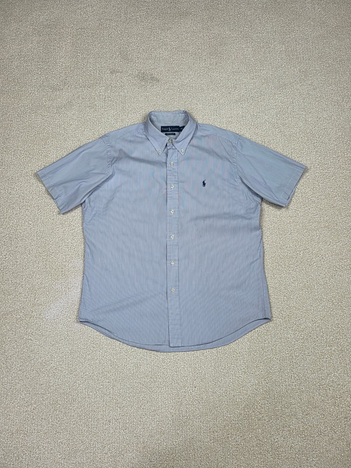 [폴로 랄프로렌] 커스텀핏 핀 스트라이프 반팔 셔츠 | S00109 상품이미지1