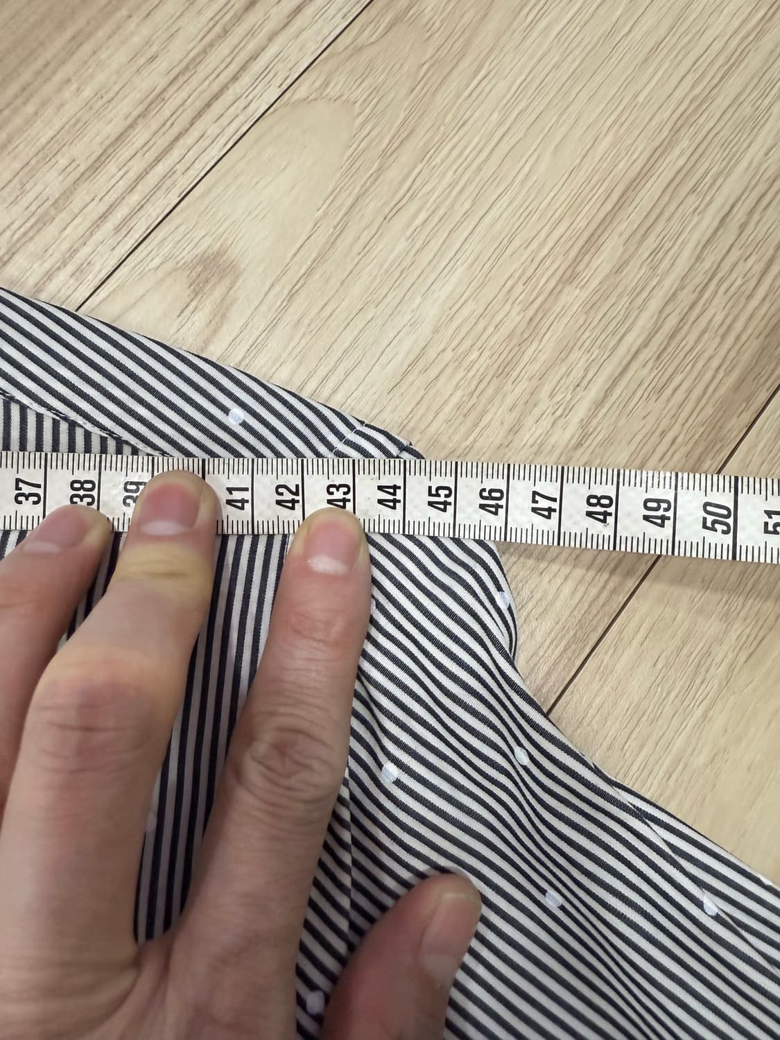 클럽모나코 스트라이프 도트 셔츠 슬림핏 M(100) 상품이미지5