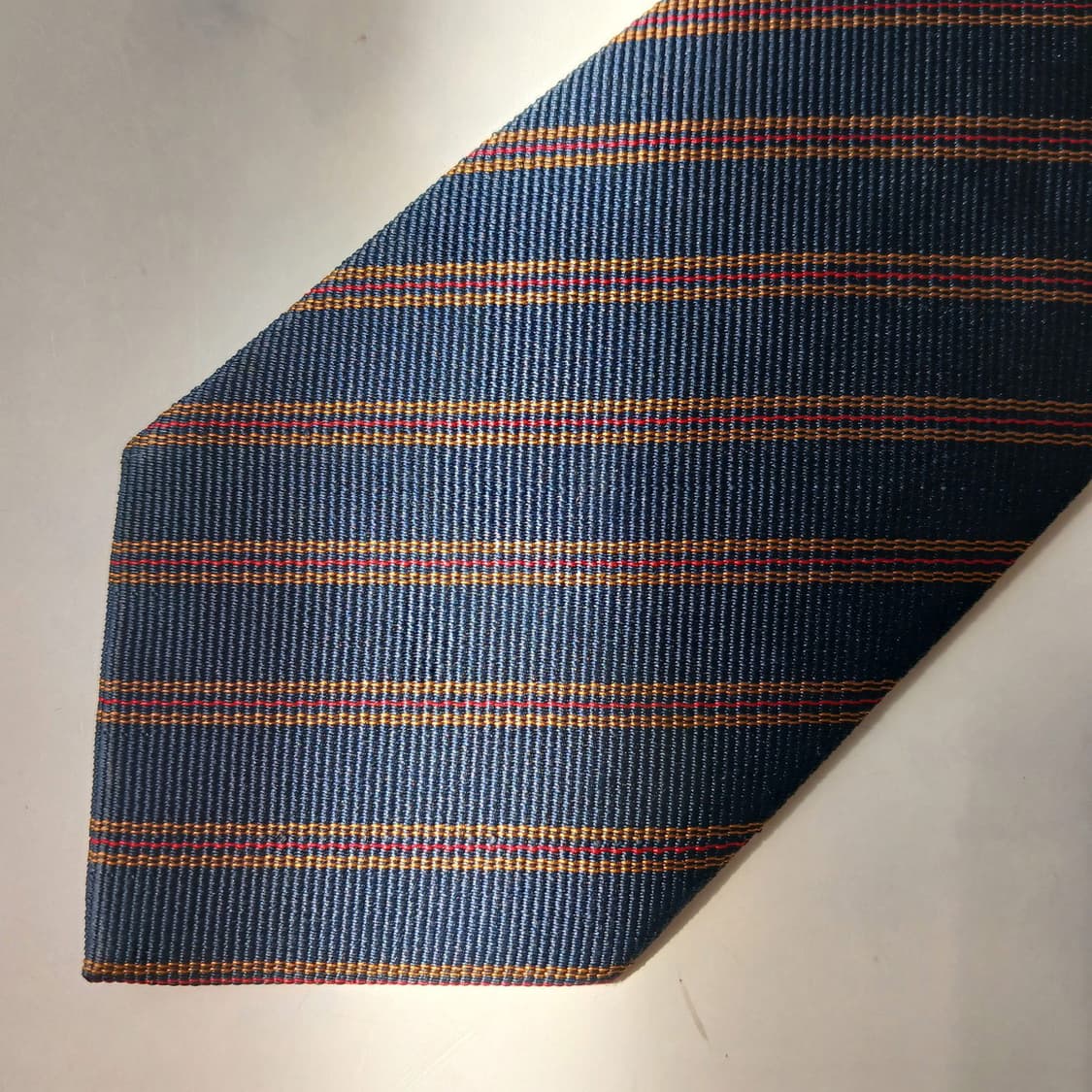 LANVIN 랑방 실크 네이비 스트라이프 넥타이 8cm A등급 E909
 상품이미지6